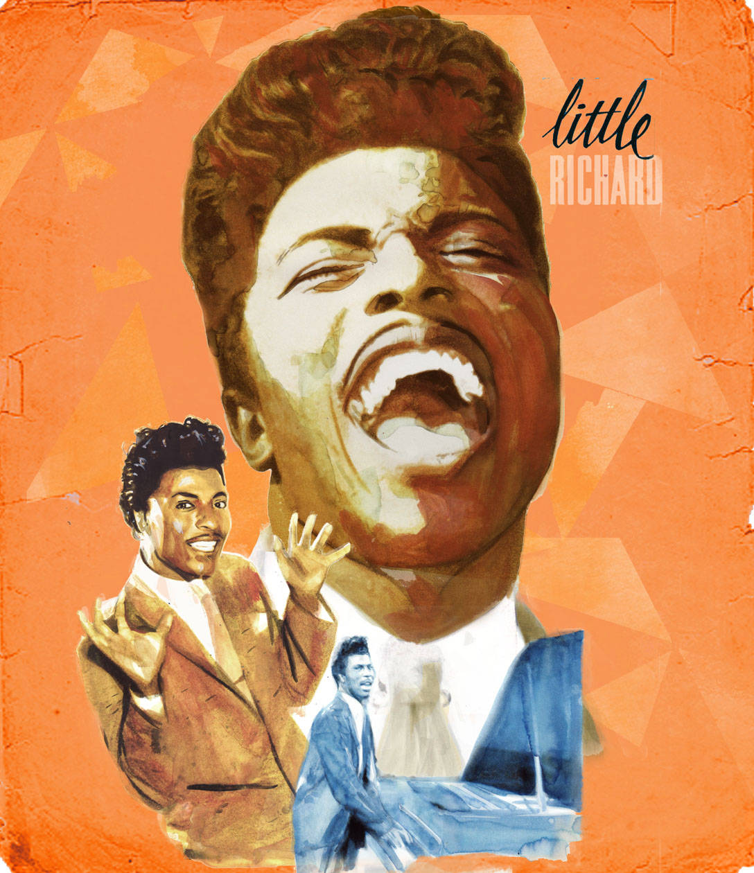 Little Richard, Classic R&B, watercolor portrait, SD Phone Wallpaper