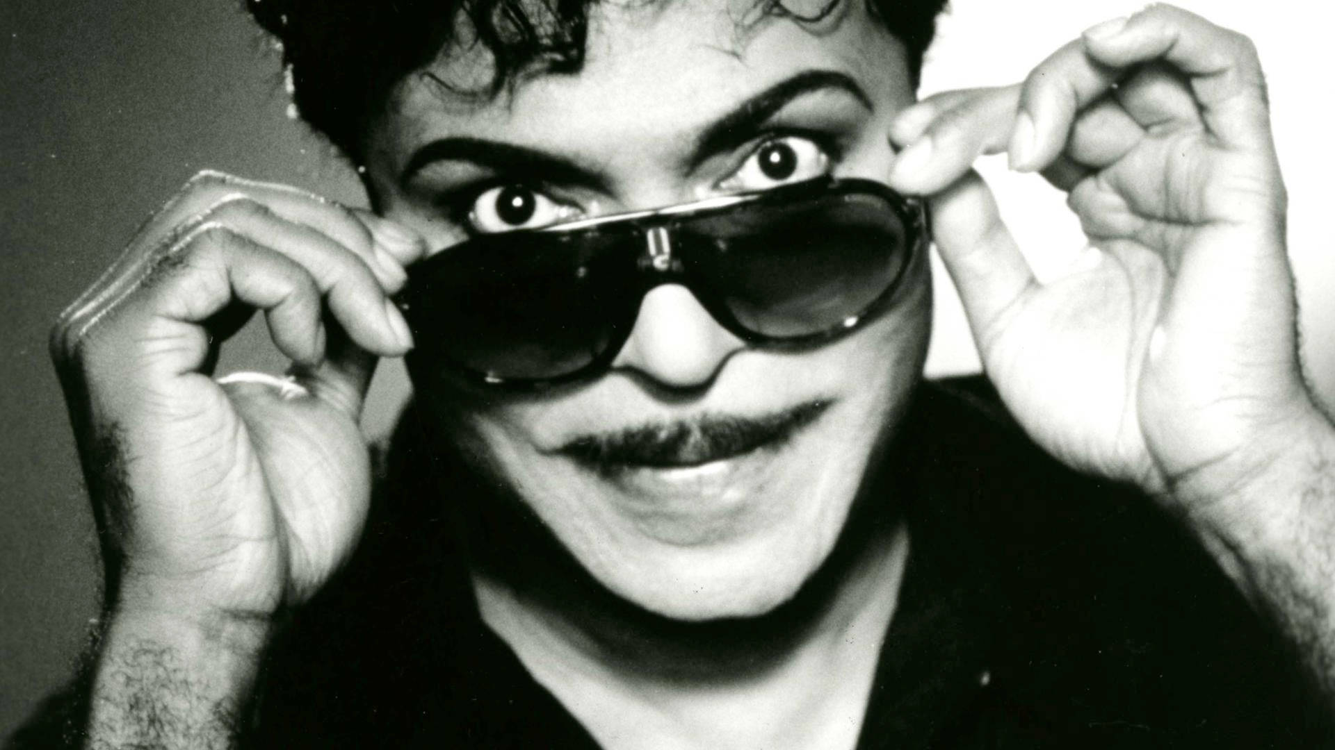 Little Richard, black and white sunglasses, mustache, Full HD Desktop Wallpaper
