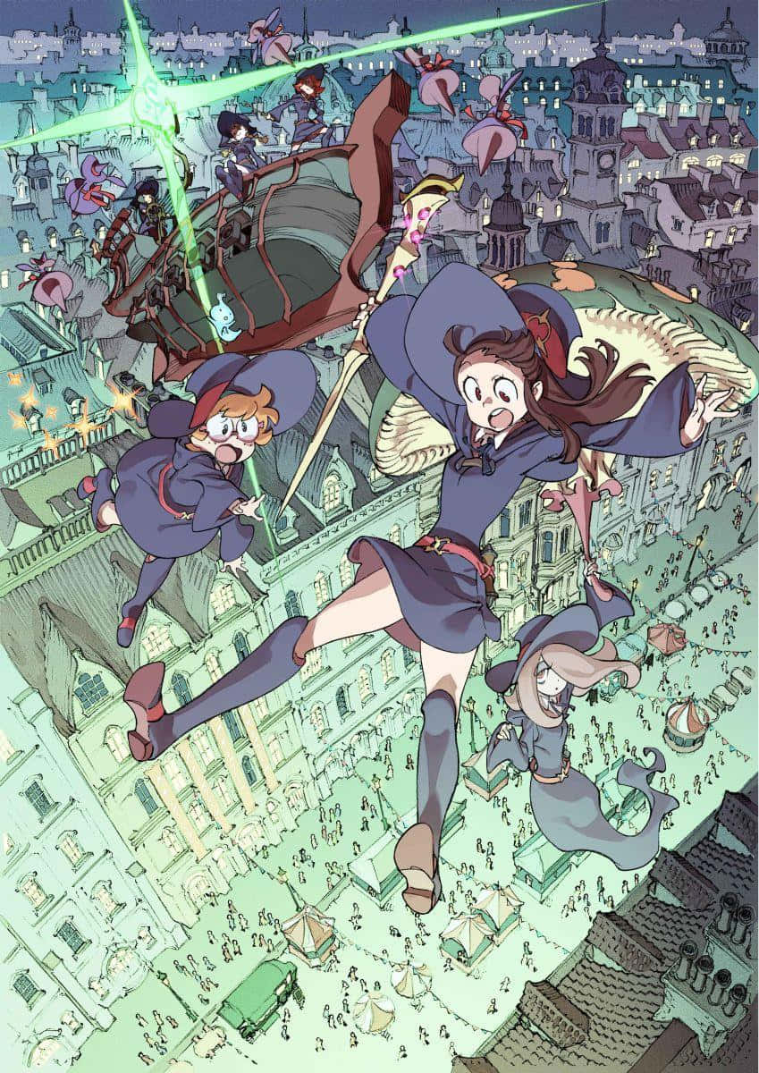 Little Witch Academia, Villag", glowing cityscape, SD Phone Wallpaper