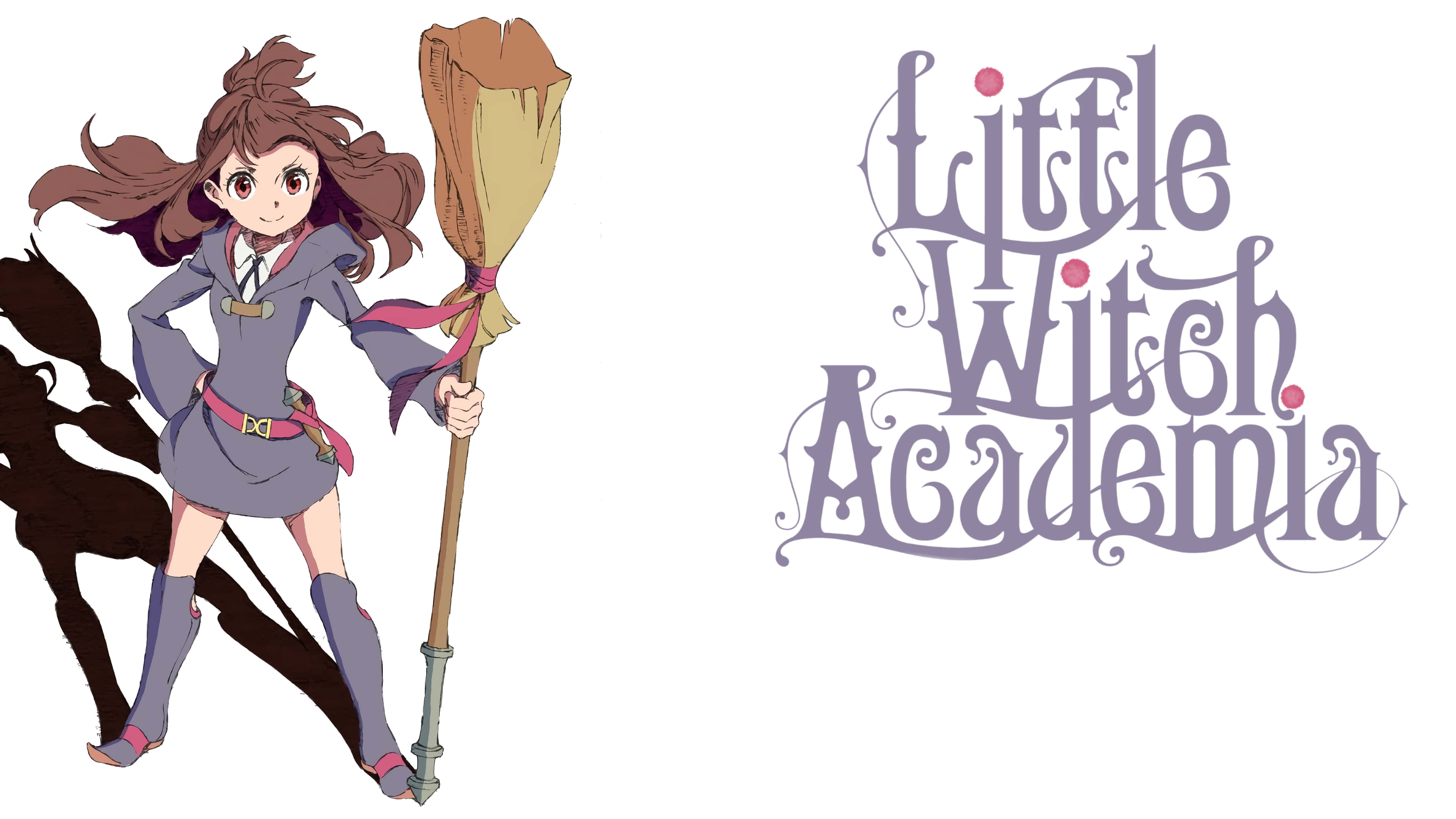 Little Witch Academia, logo, white background, 4K Desktop Wallpaper
