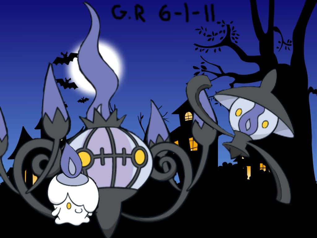 Night Litwick, full moon, haunted house, SD Desktop Wallpaper