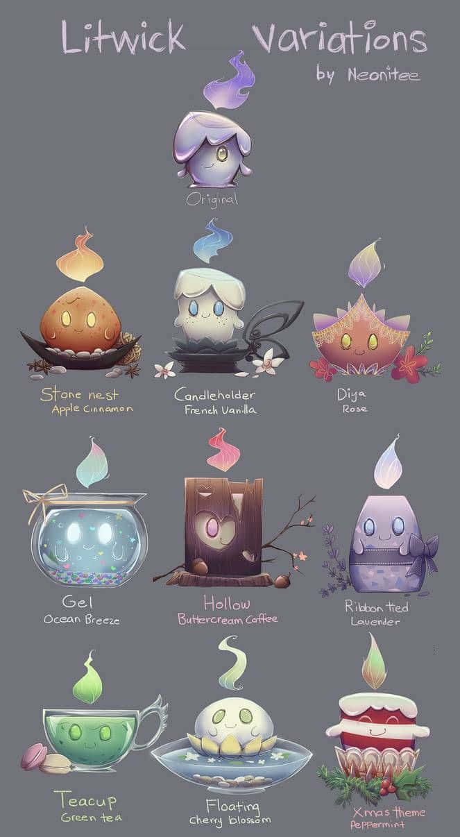 Litwick, candles, flame designs, SD Phone Wallpaper