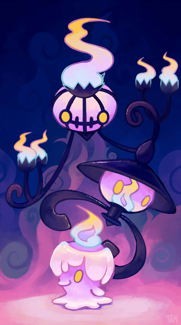Litwick, purple, glowing eyes, HD Phone Wallpaper
