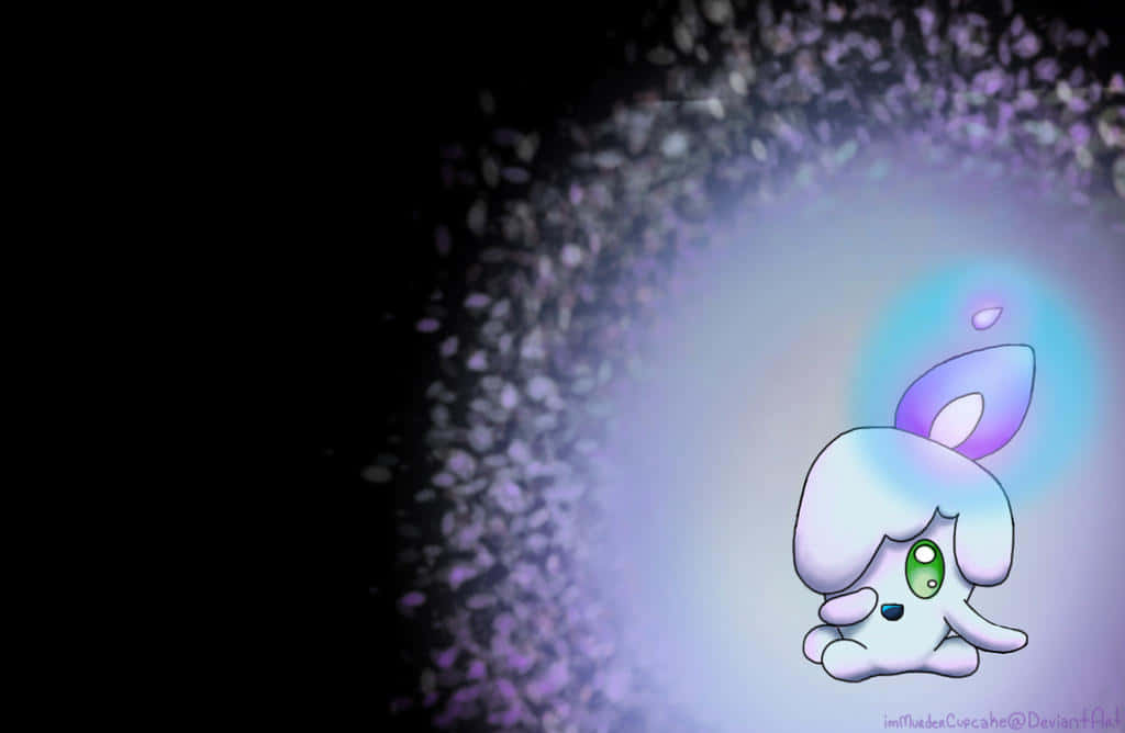 Litwick, glowing white, green eyes, SD Desktop Wallpaper