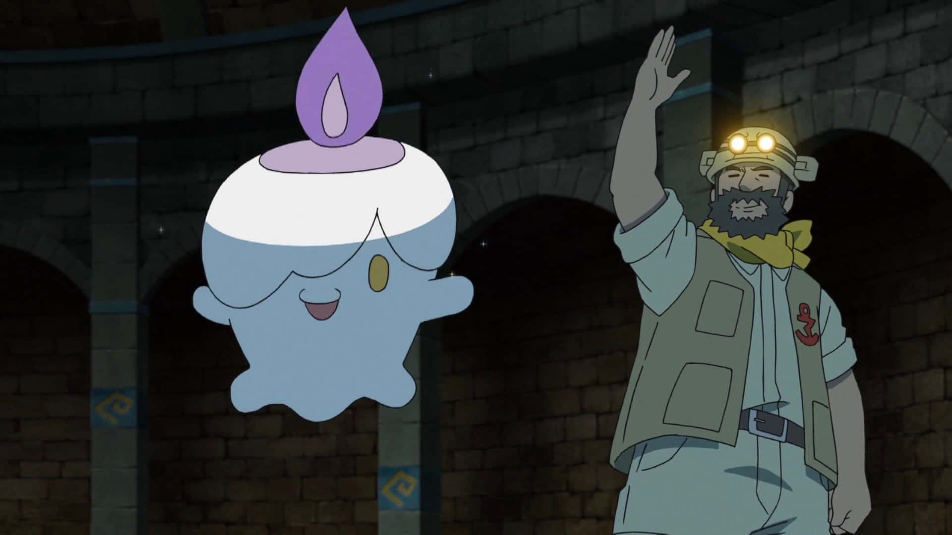 Litwick, trainer, bearded miner, Full HD Desktop Wallpaper