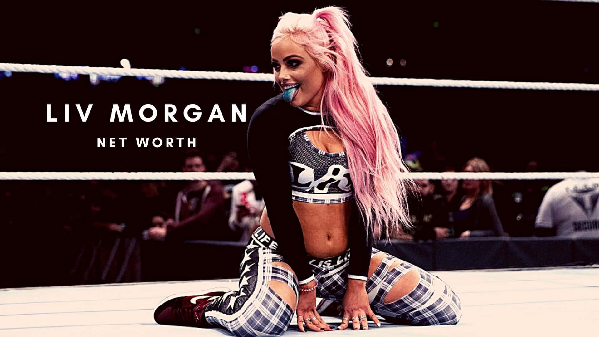 Liv Morgan, pink hair, wrestling ring, Full HD Desktop Wallpaper