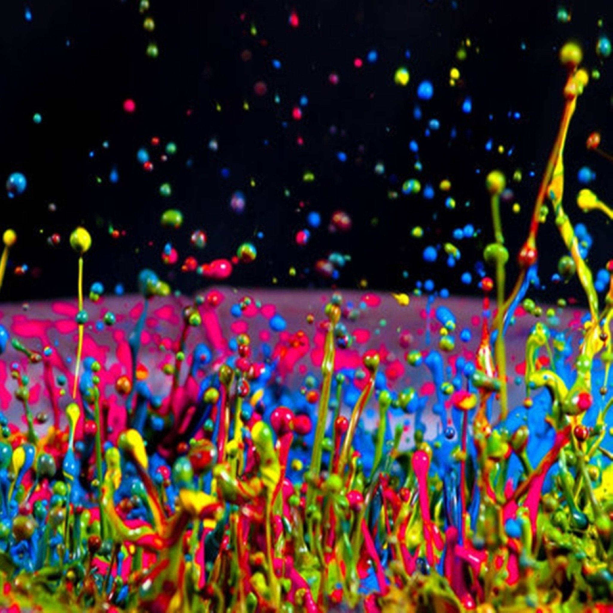 Sound Paint Live 3D, neon paint, black background, Full HD Desktop Wallpaper