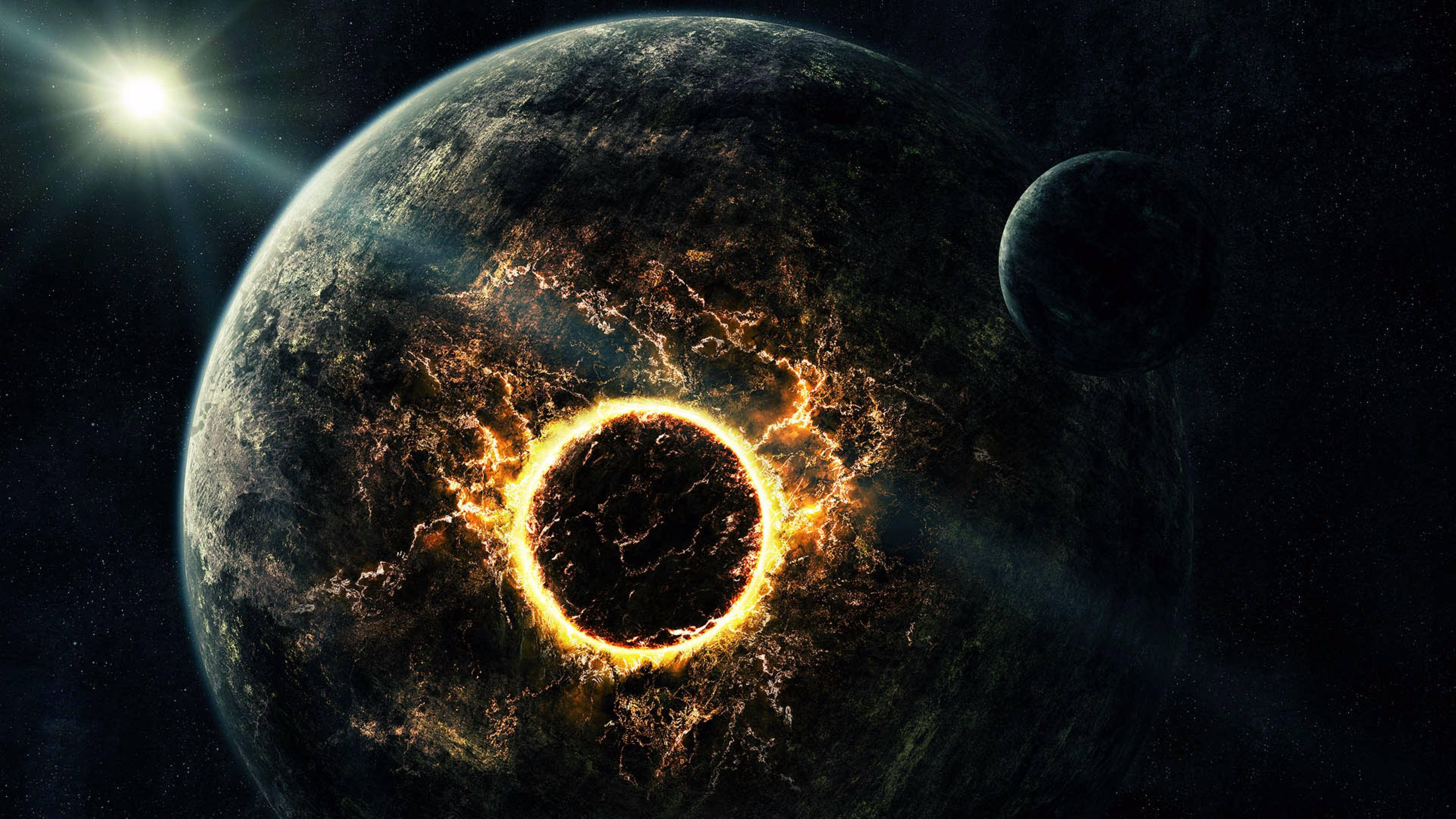 Live 4K UHD, Earth, blackhole, 4K Desktop Wallpaper