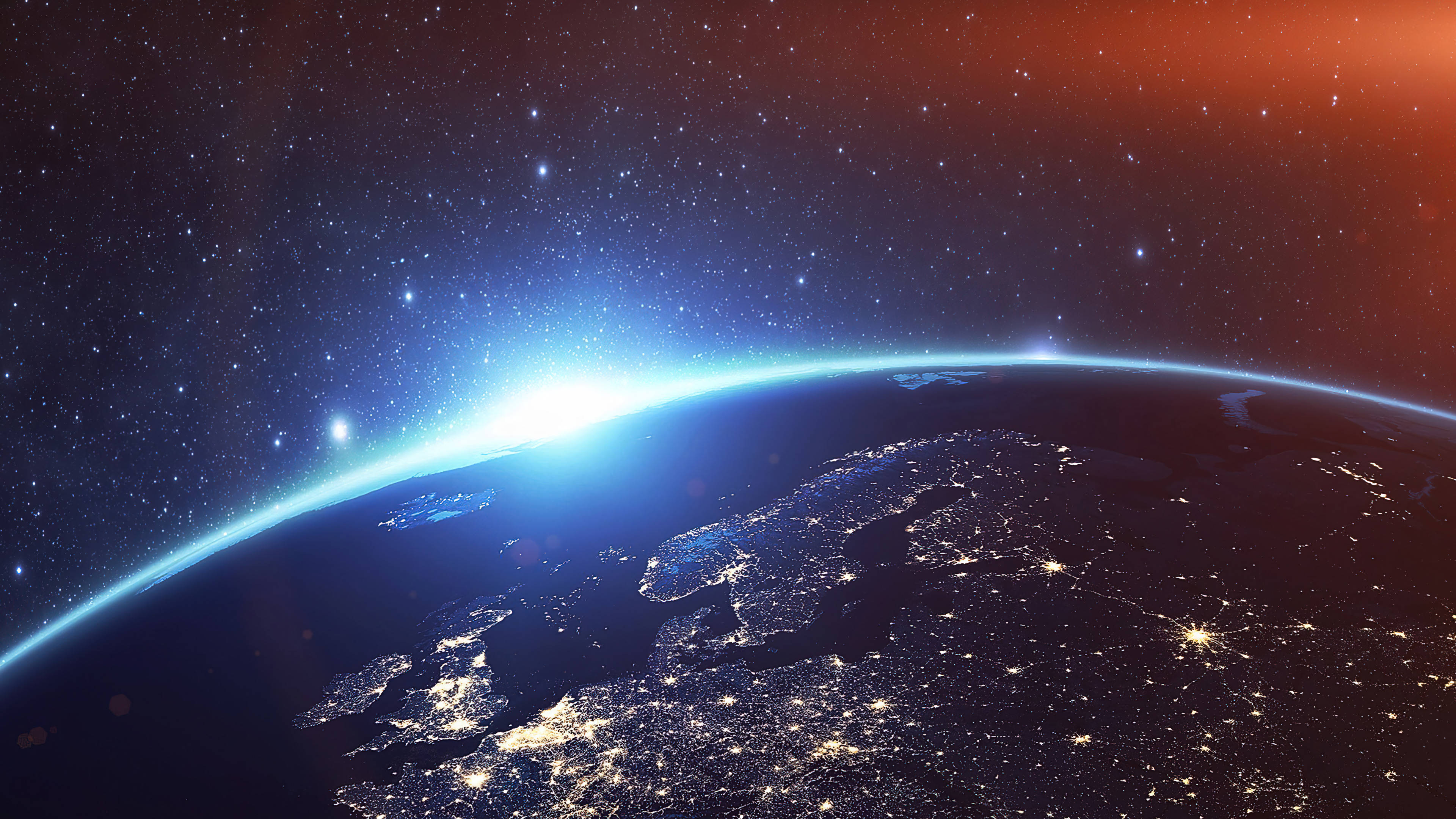 Live 4K UHD, space sunrise, Earth, 4K Desktop Wallpaper