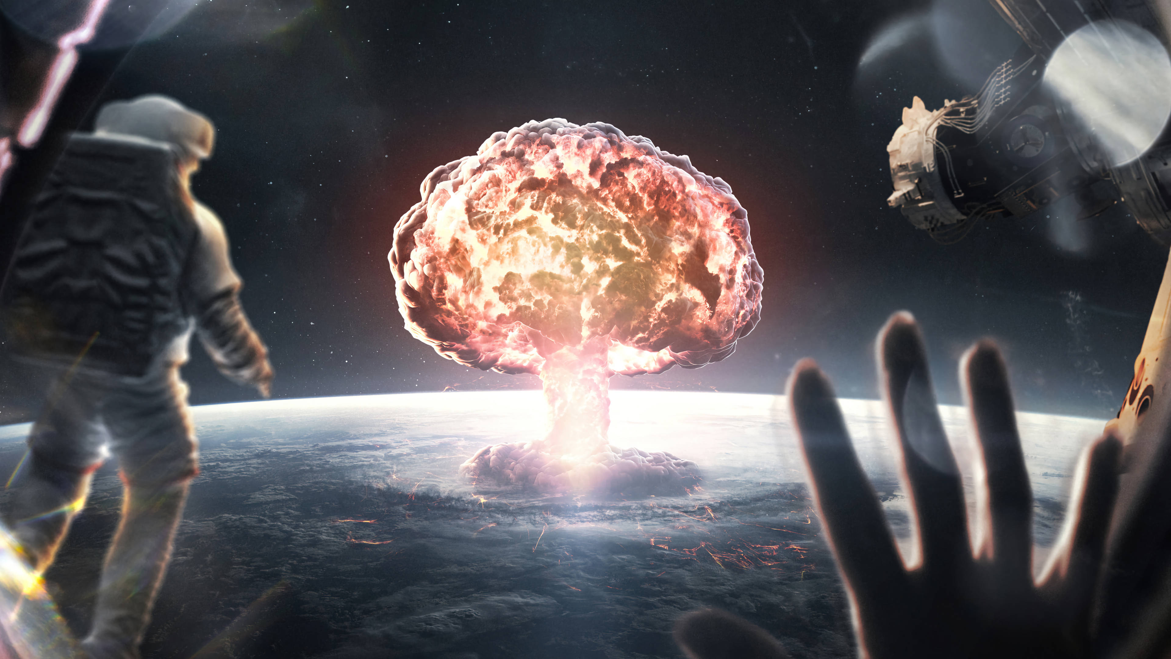 Live 4K UHD, Earth, nuclear explosion, 4K Desktop Wallpaper