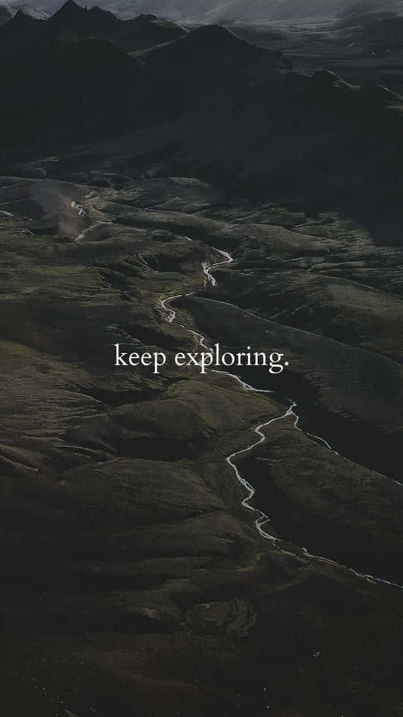 Live Aesthetic, winding river, dark rolling hills, SD Phone Wallpaper