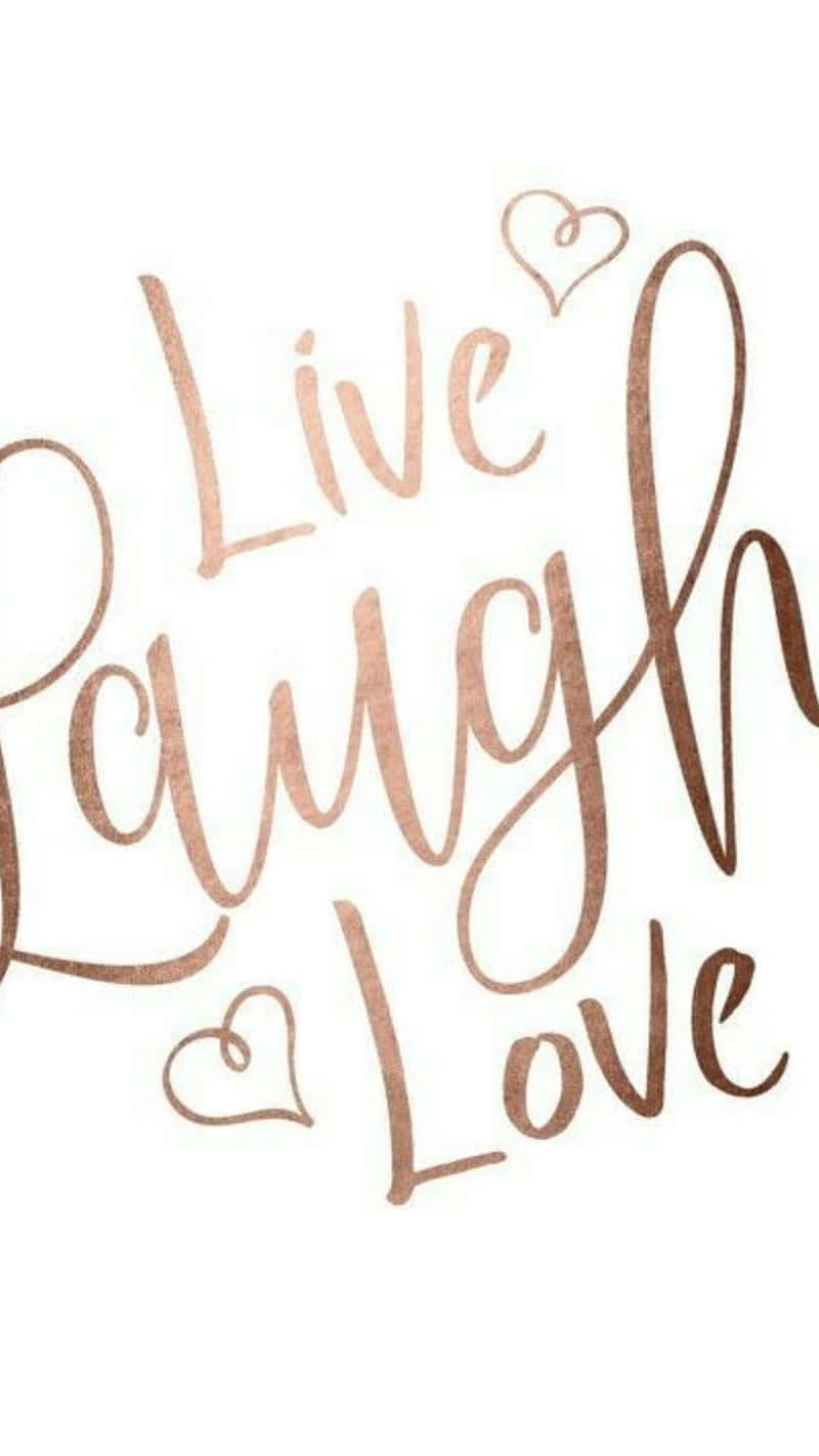Live Laugh Love, rose gold, cursive text, HD Phone Wallpaper