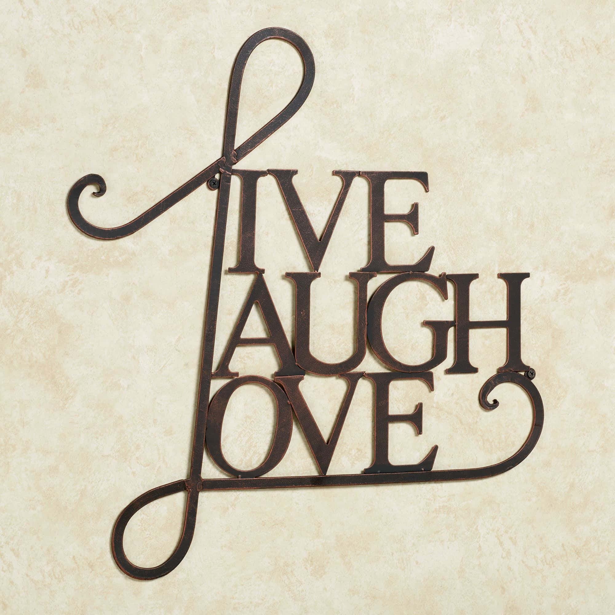 Live Laugh Love, rustic metal wall art, heart shape, Full HD Desktop Wallpaper