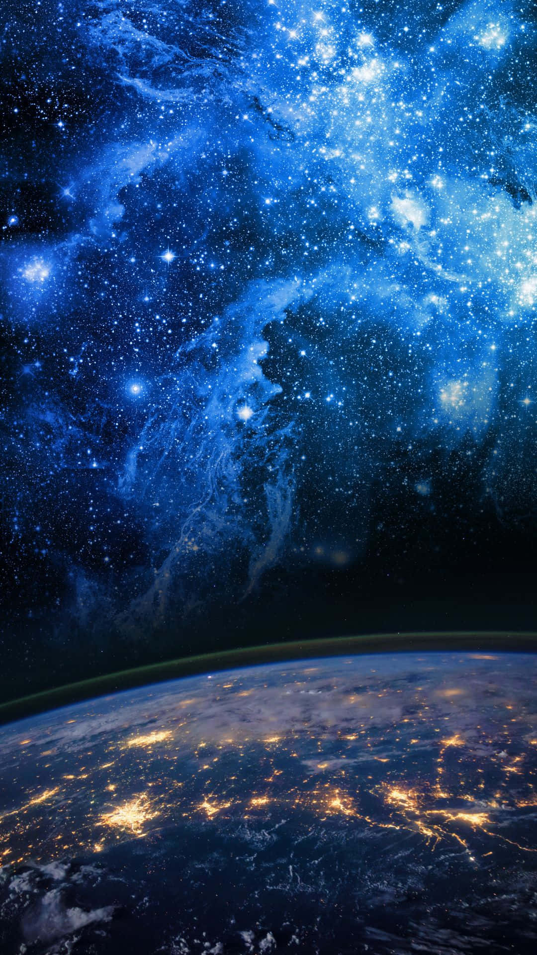 Live Space, Earth, city lights, Full HD Phone Wallpaper