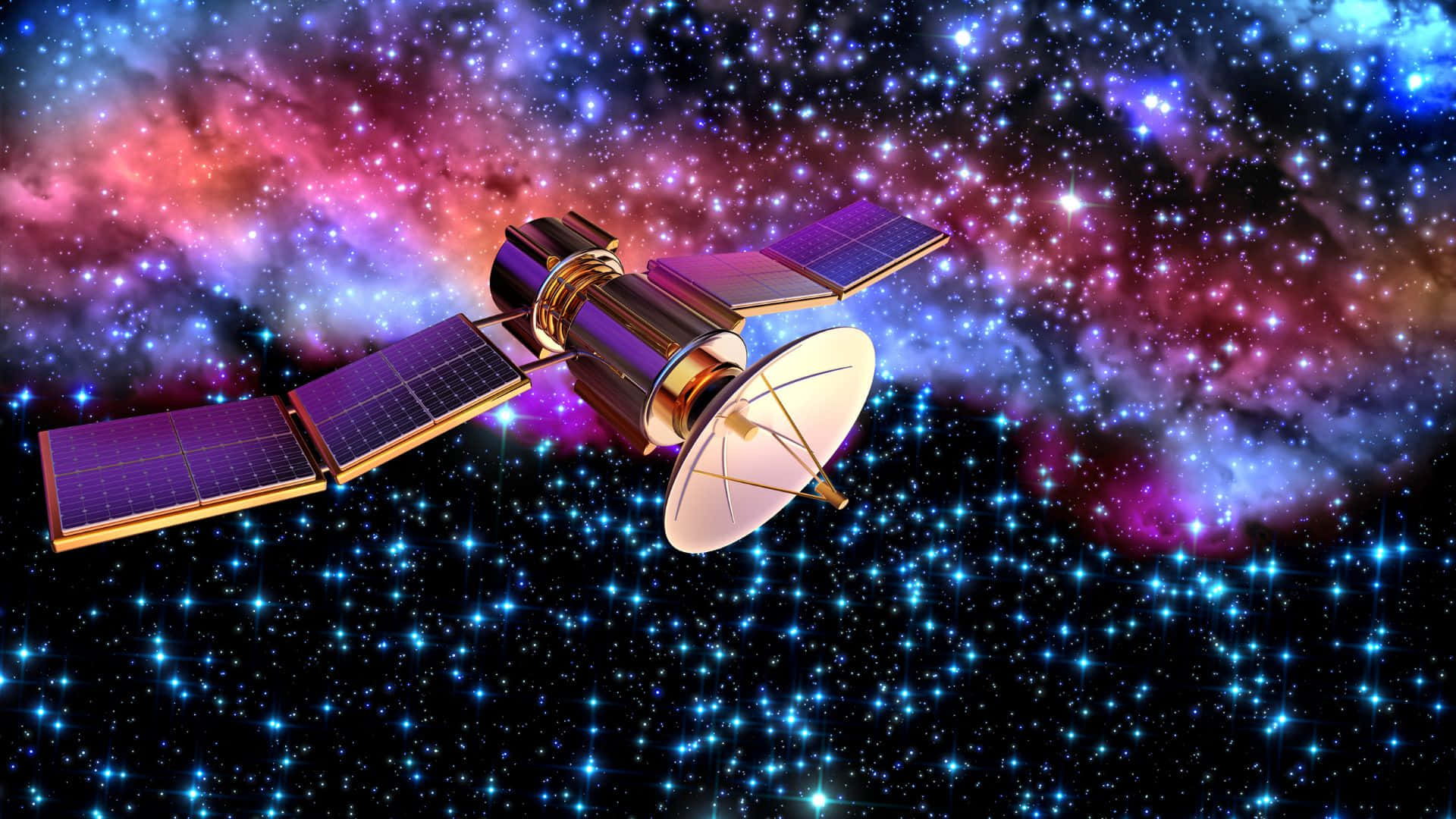Live Space, satellite, solar panels, Full HD Desktop Wallpaper