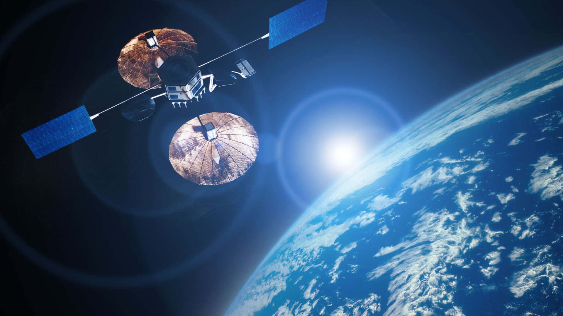 Live Space, satellite, solar panels, Full HD Desktop Wallpaper