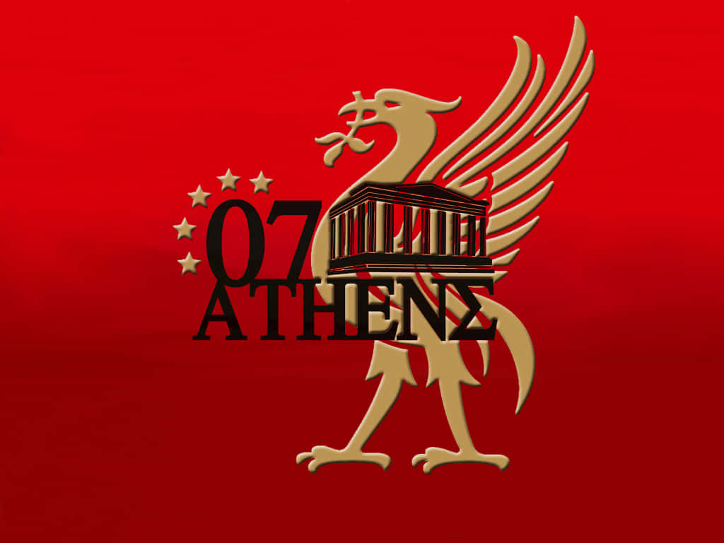 Liverpool F.C., golden liver bird logo, 07 ATHENS, SD Desktop Wallpaper