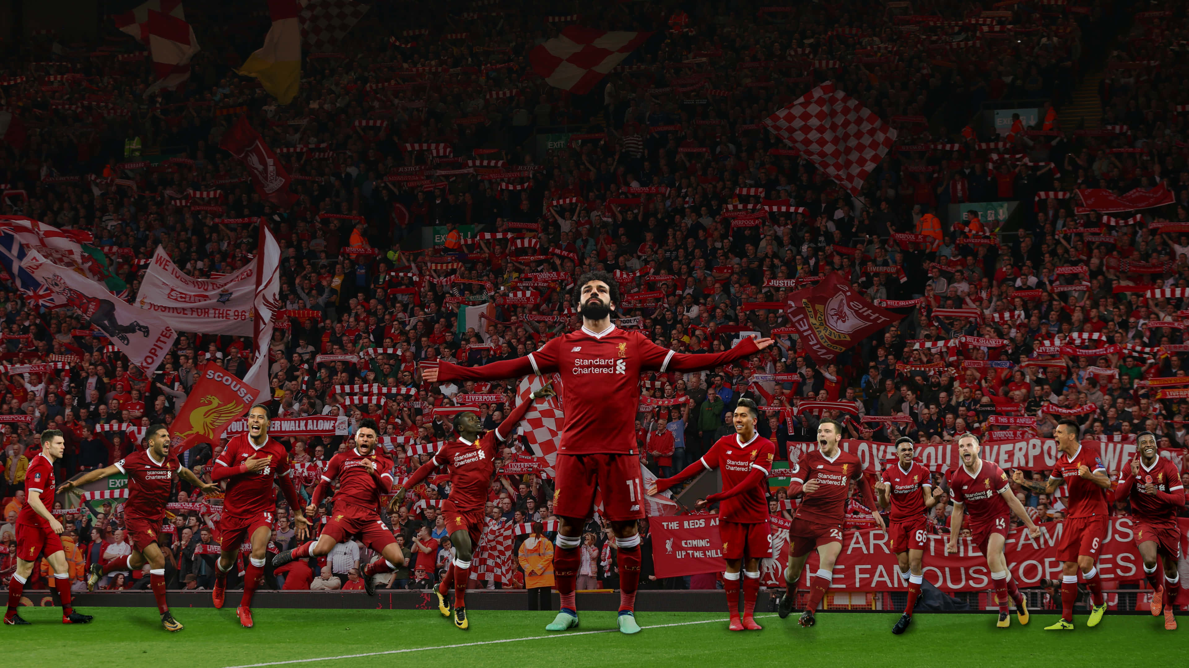 Liverpool FC, pitch, stadium, 4K Desktop Wallpaper