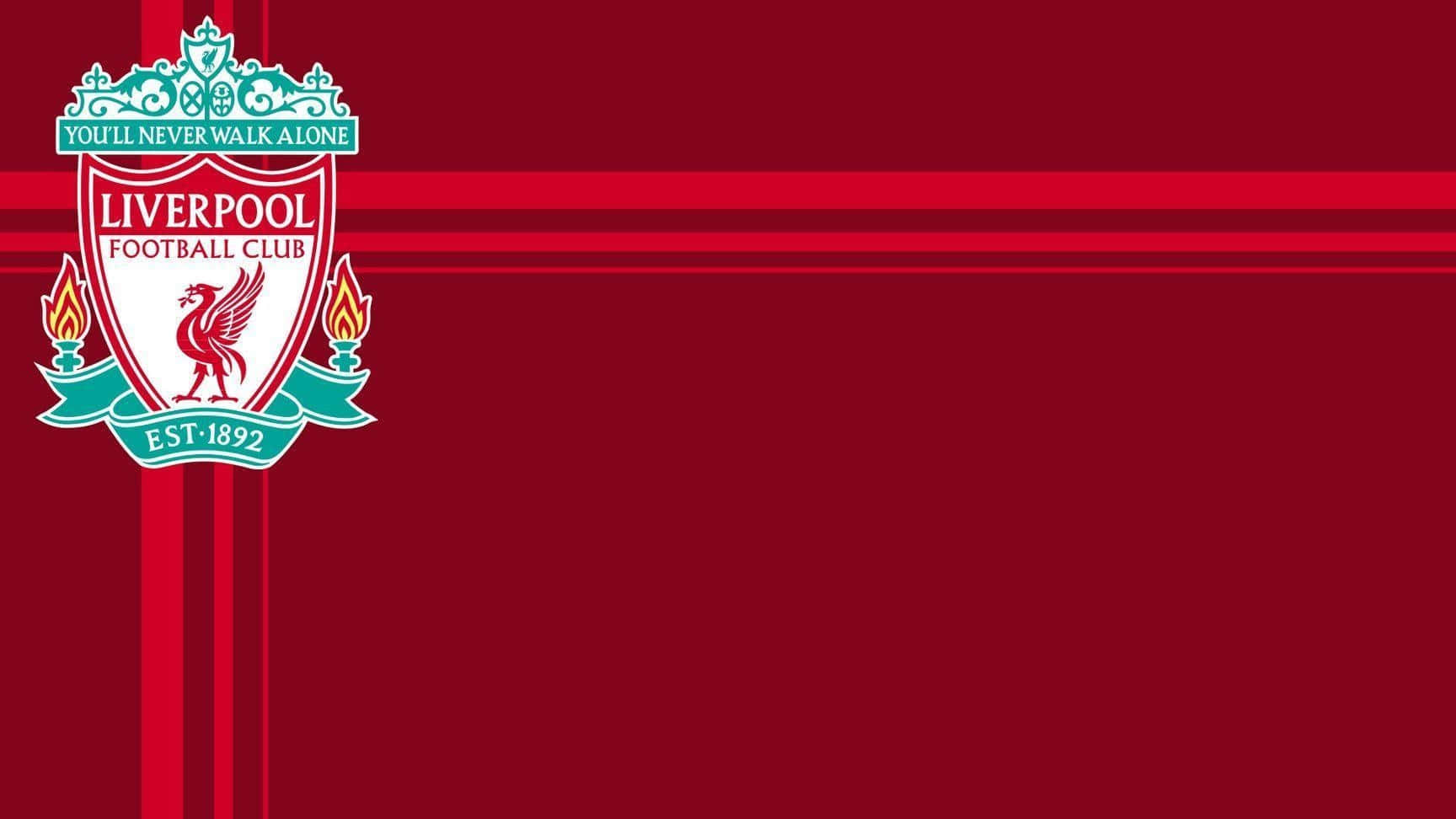 Liverpool FC, red and green, bold red background, HD Desktop Wallpaper