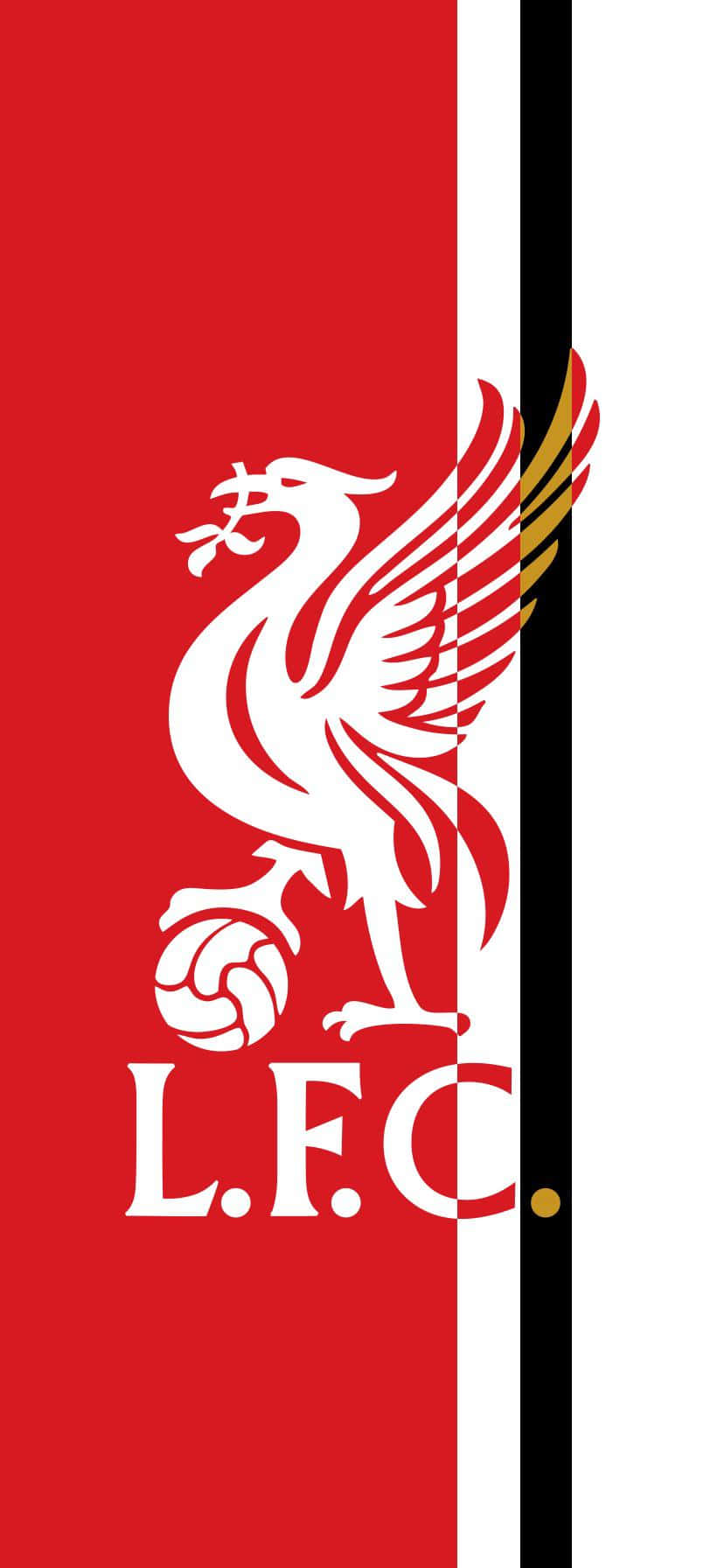 Liverpool FC logo, white liver bird, soccer ball, HD Phone Wallpaper