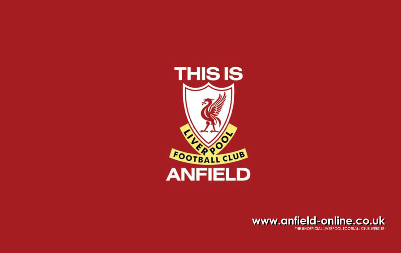 Liverpool FC, red background, white and yellow crest, HD Desktop Wallpaper