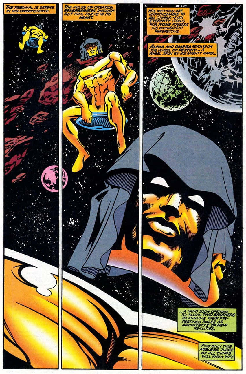 Living Tribunal, golden godlike figure, disc, HD Phone Wallpaper