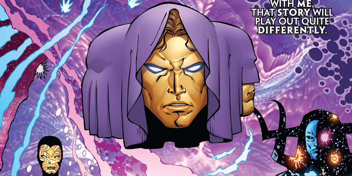 Living Tribunal, purple hood, cosmic energy, HD Desktop Wallpaper