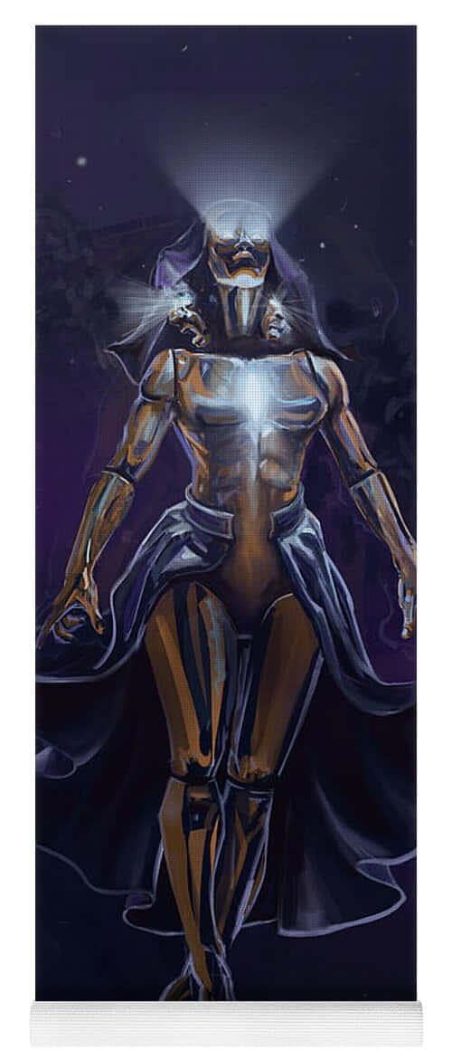 Living Tribunal, cosmic judge, metallic humanoid figure, SD Phone Wallpaper