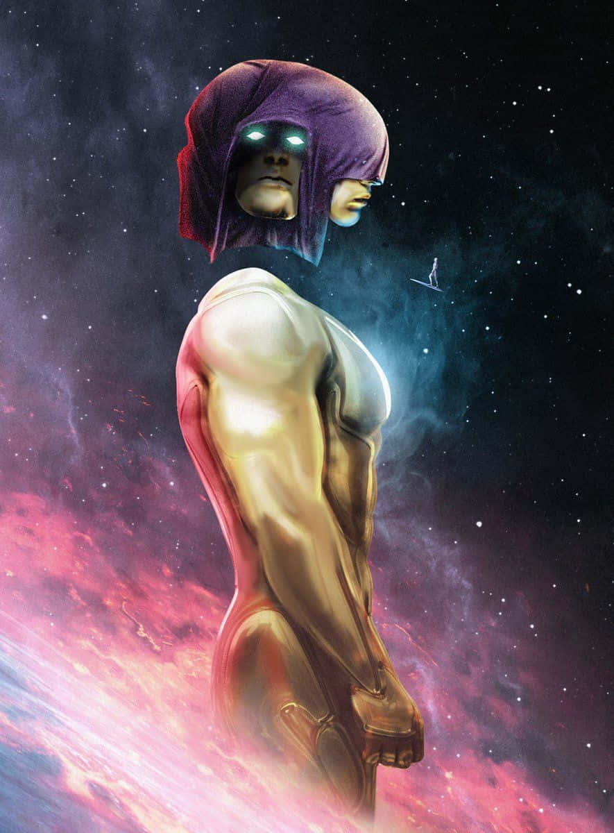Living Tribunal, cosmic figure, glowing eyes, SD Phone Wallpaper