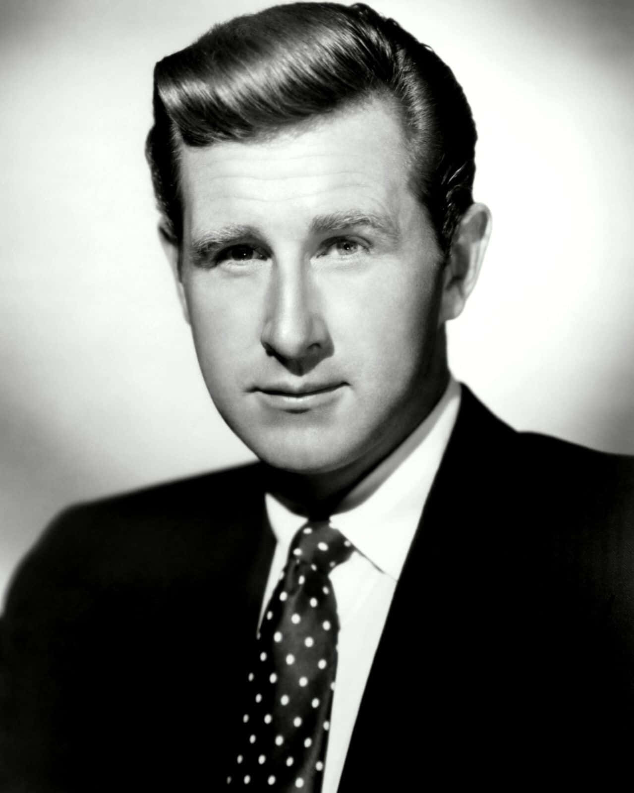 Lloyd Bridges, black and white portrait, polished hair, HD Phone Wallpaper