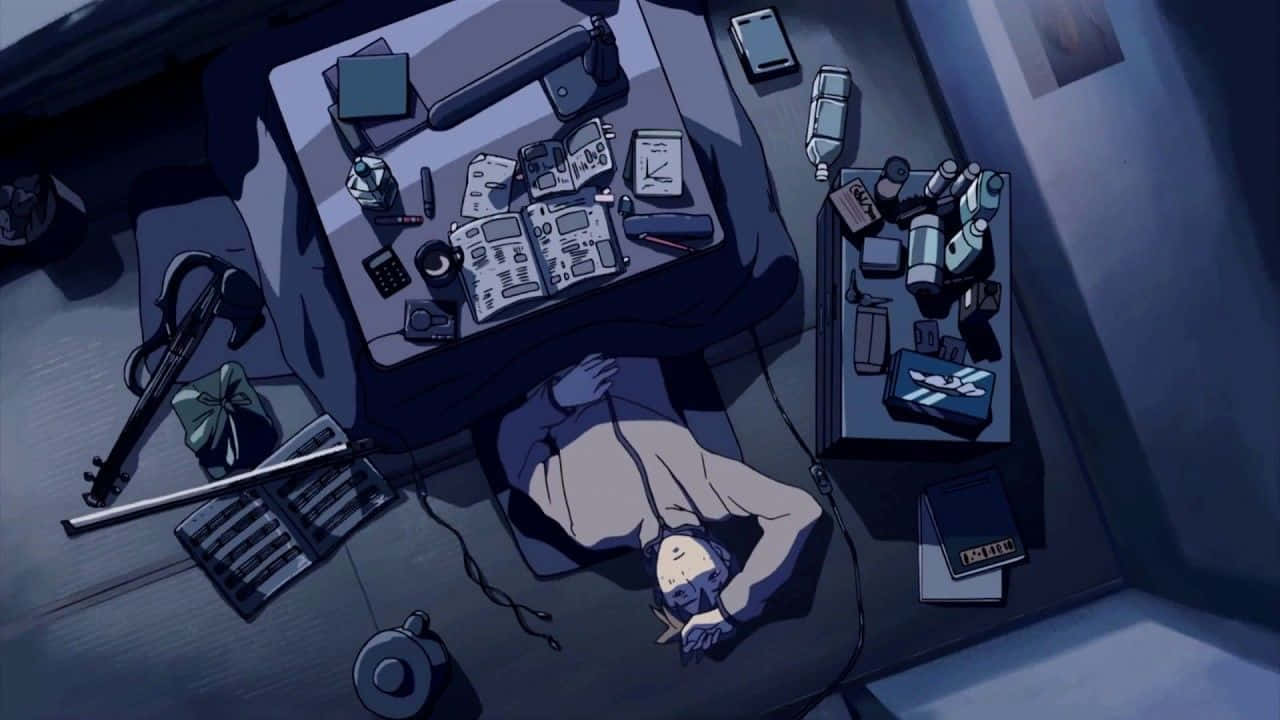 Lo-Fi Art, cluttered desk, tech gadgets, HD Desktop Wallpaper