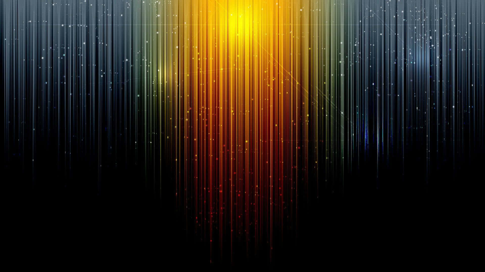golden core, vibrant vertical light beams, fiery orange, Full HD Desktop Wallpaper