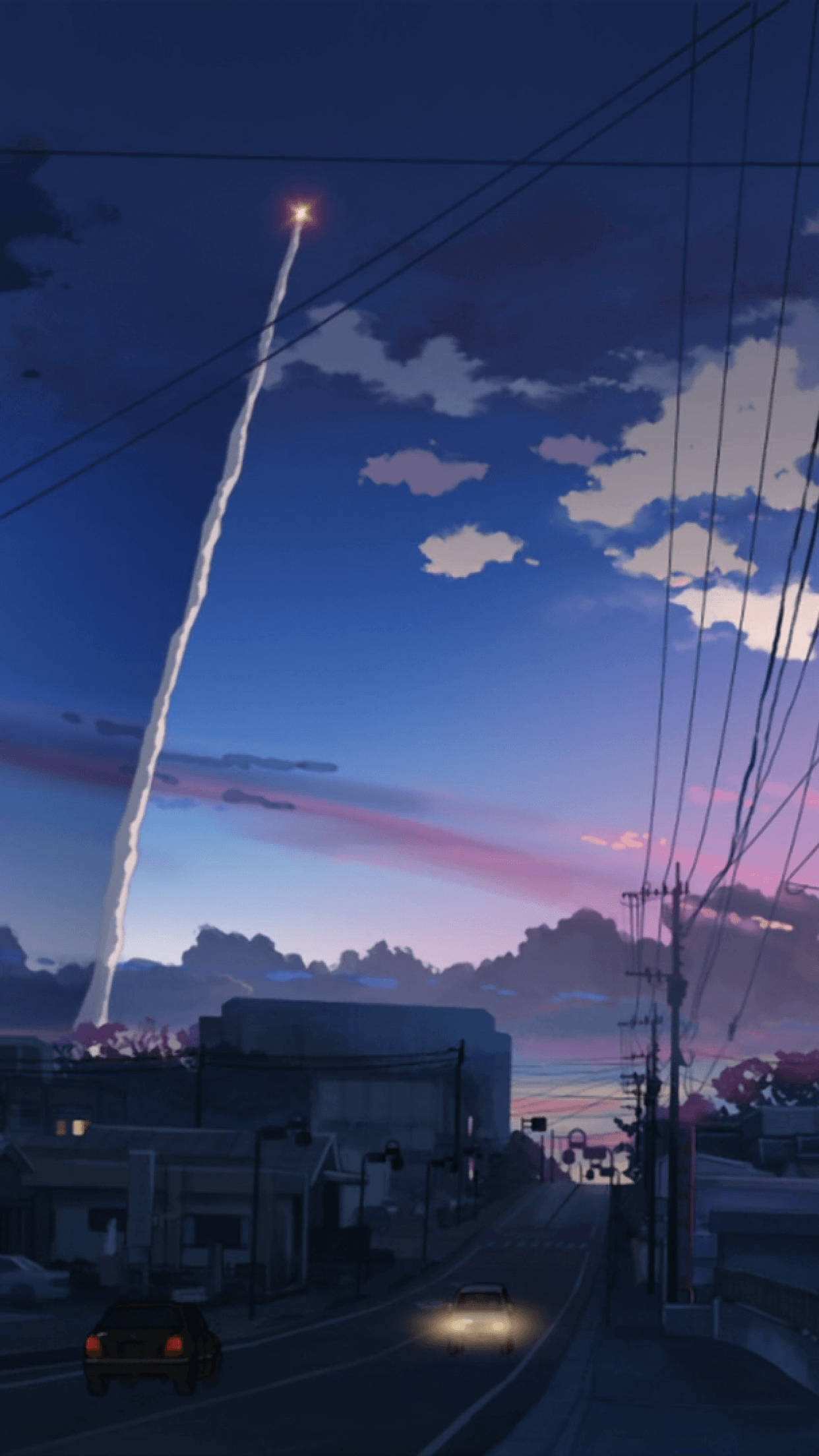 Lo Fi iPhone, rocket, twilight sky, Full HD Phone Wallpaper