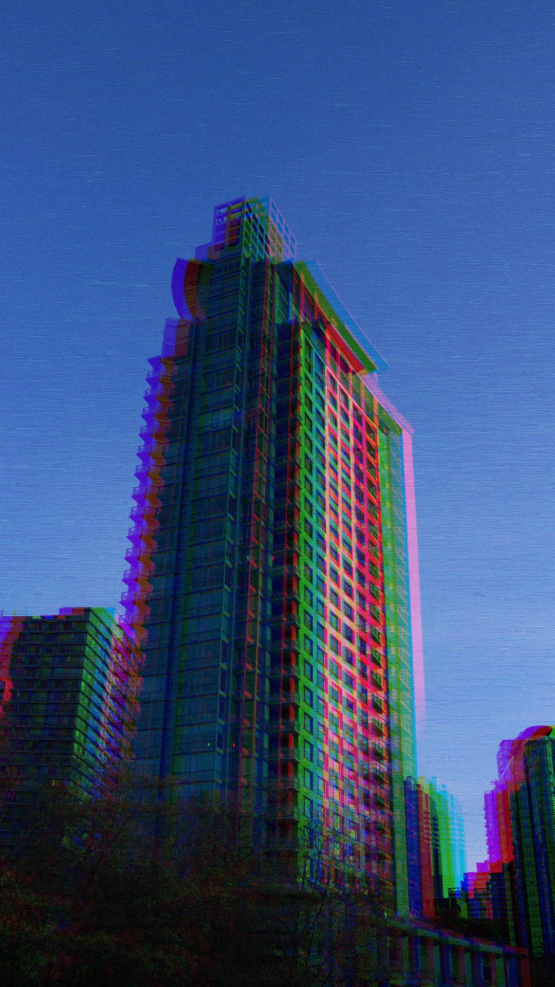 Lo Fi iPhone, 1080 x 1920, glitchy rainbow colors, Full HD Phone Wallpaper