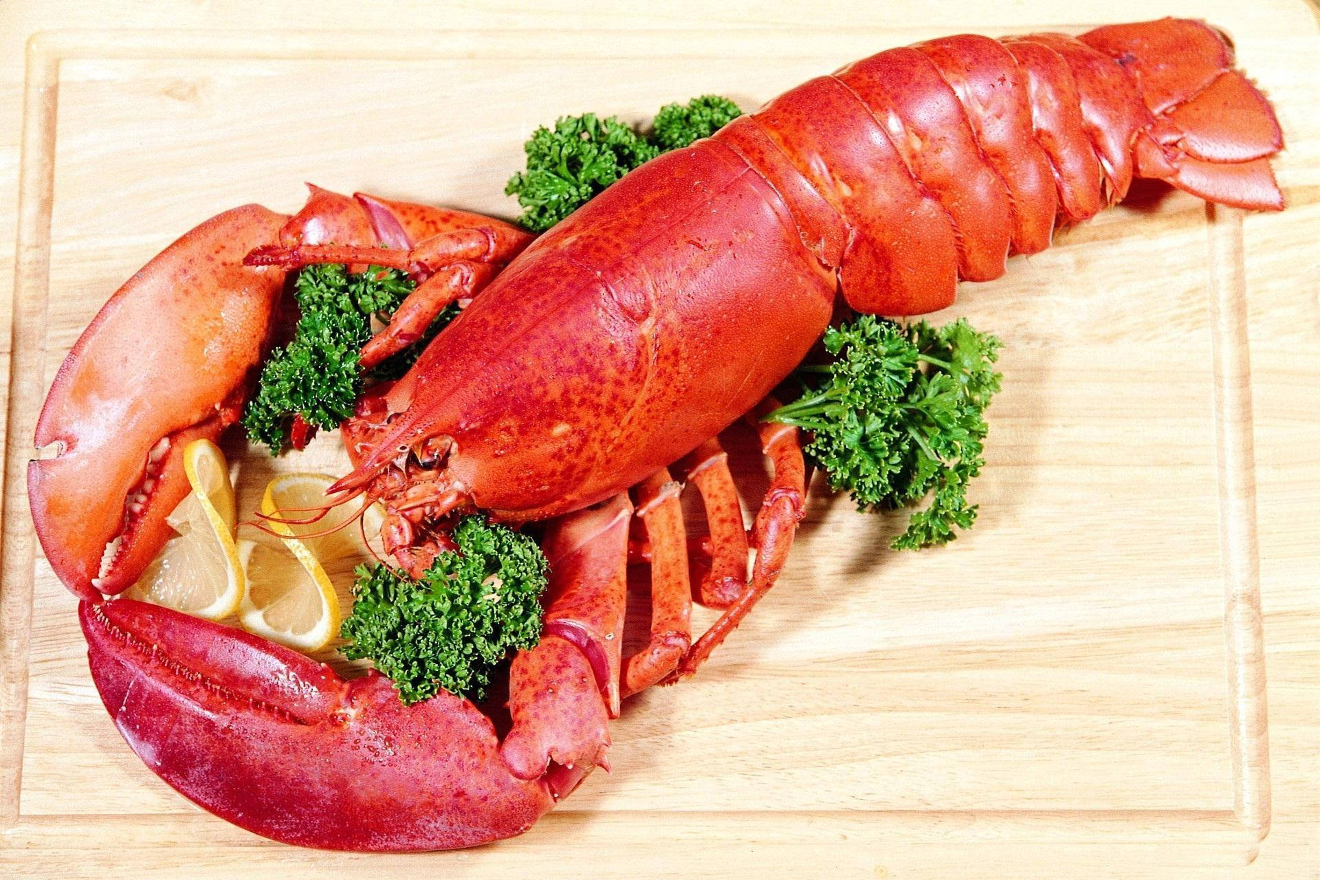 lobster, lemon, parsley, Full HD Desktop Wallpaper