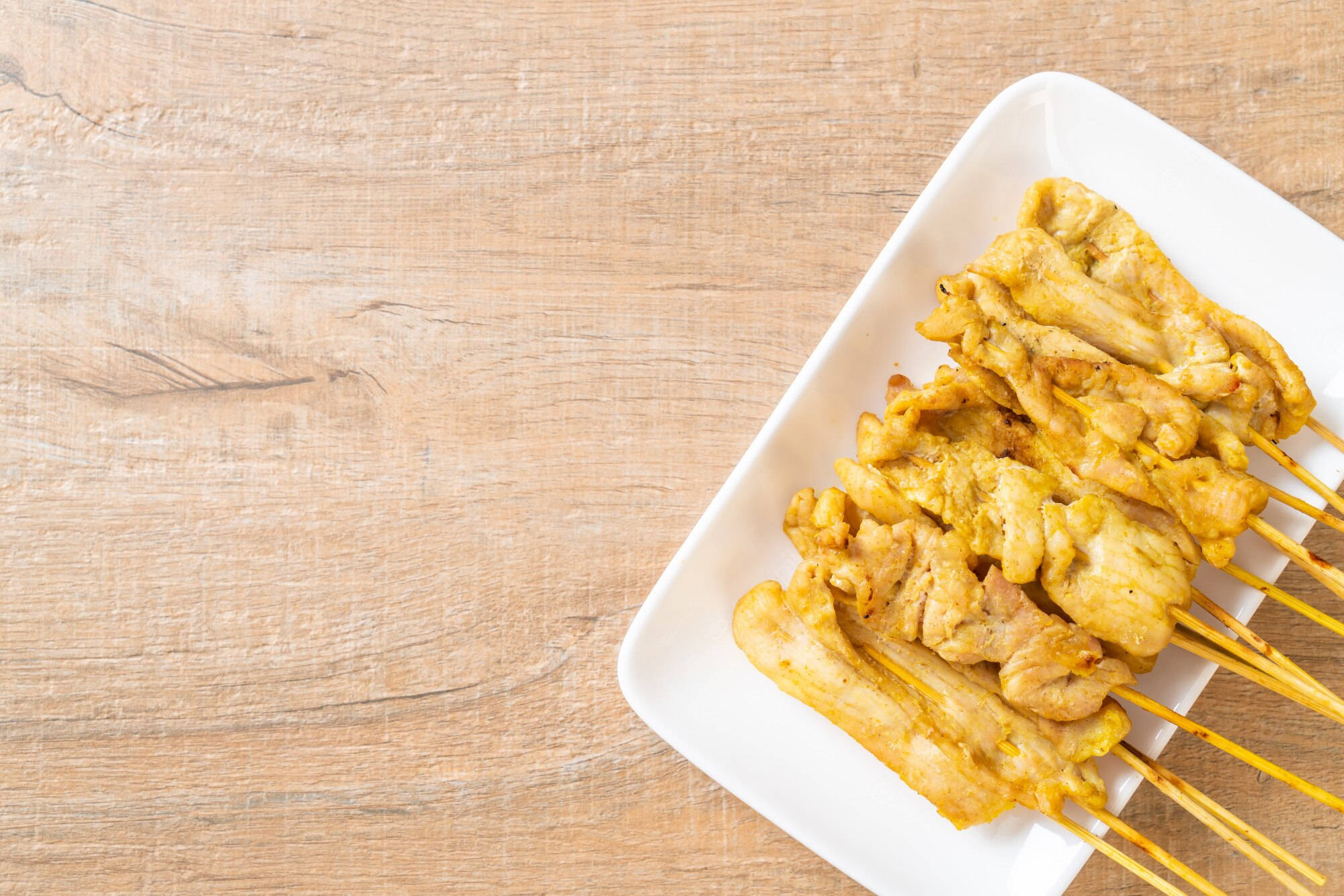 Chicken Satay, Southeast Asian, Golden-brown grilled, Full HD Desktop Wallpaper