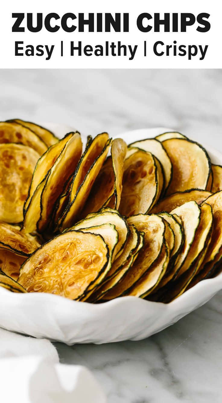white bowl, golden-brown crispy zucchini chips, marble countertop, HD Phone Wallpaper