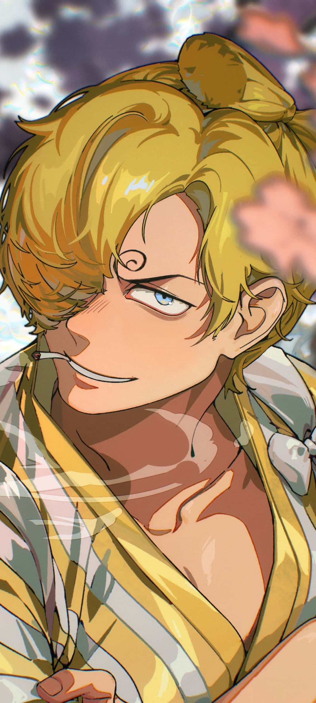 One Piece, anime boy, golden hair, Full HD Phone Wallpaper