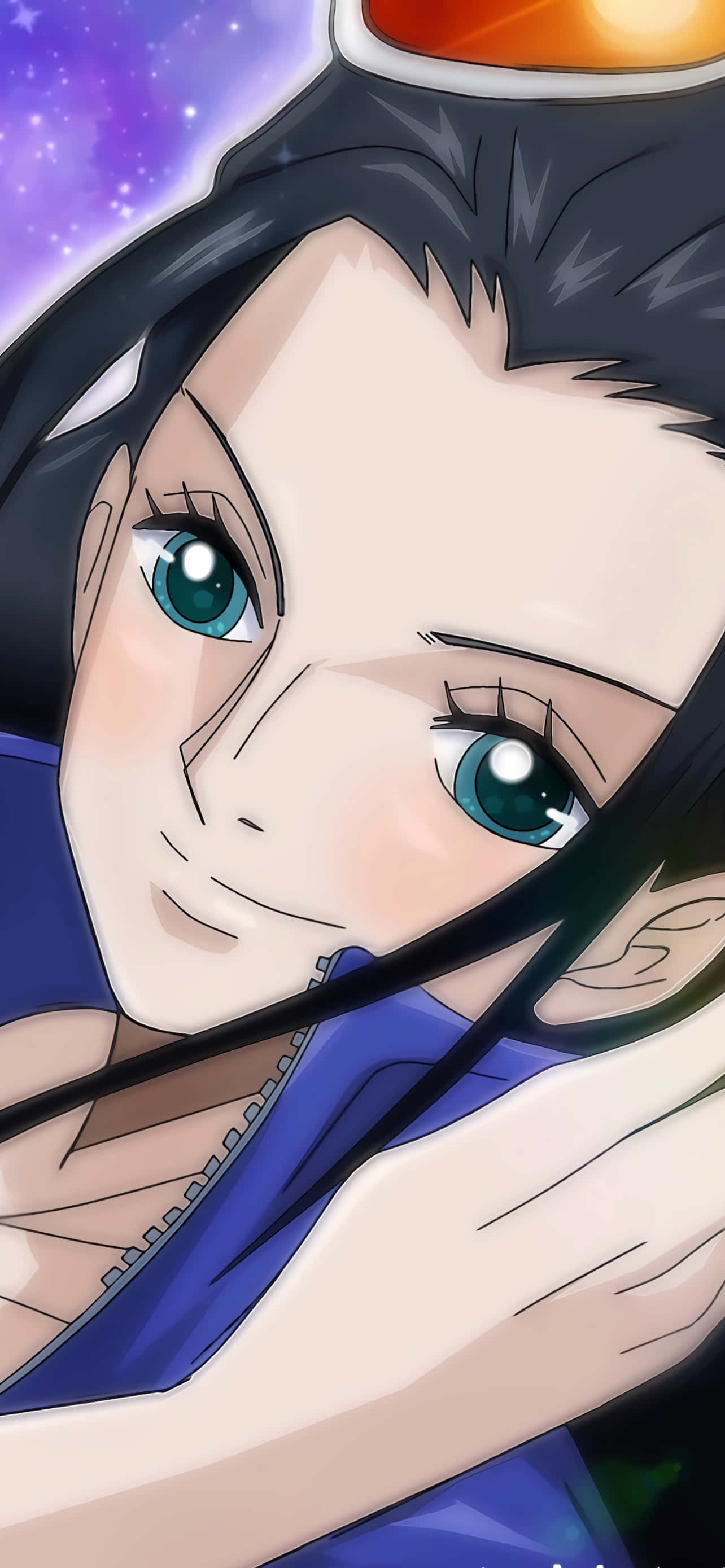 One Piece, anime portrait, teal eyes, 2K Phone Wallpaper