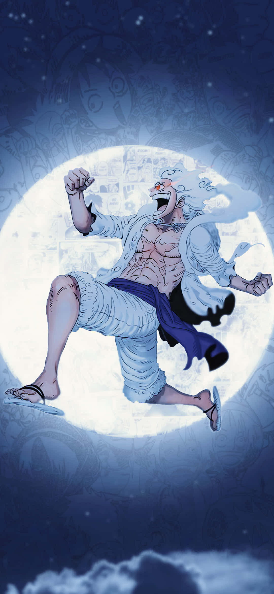 One Piece, anime, white-haired anime pirate, Full HD Phone Wallpaper
