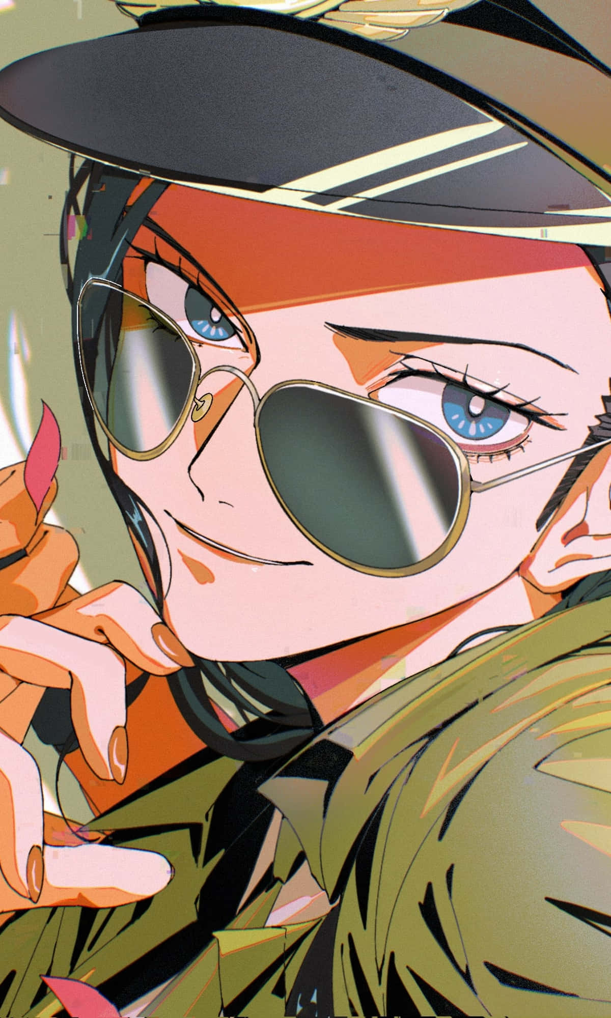 One Piece, aviator sunglasses, blue eyes, Full HD Phone Wallpaper