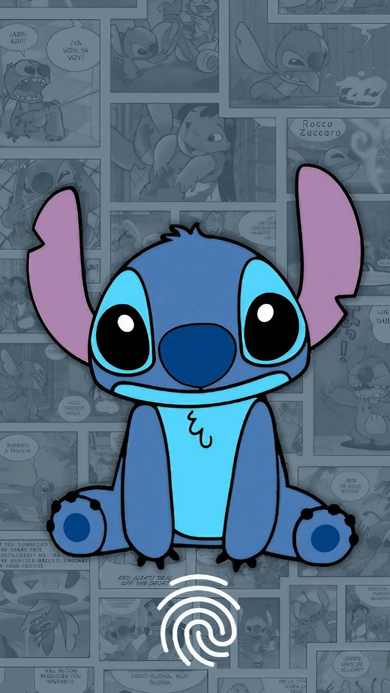 Stitch, blue cartoon alien, large eyes, Full HD Phone Wallpaper