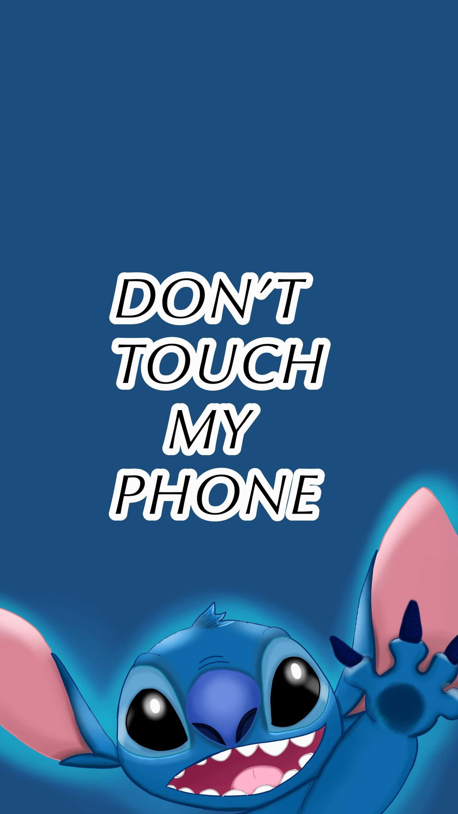 Stitch, blue cartoon alien, pink ears, 2K Phone Wallpaper