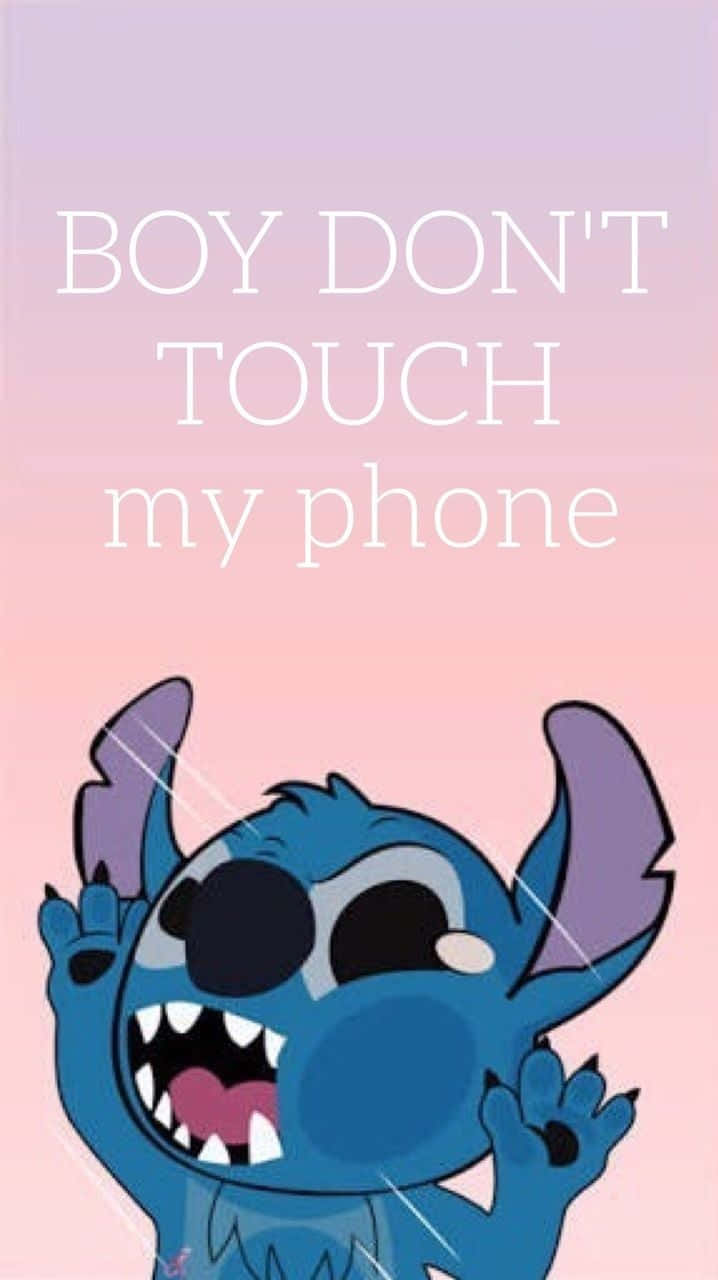 Stitch, blue cartoon character, wide eyes, HD Phone Wallpaper