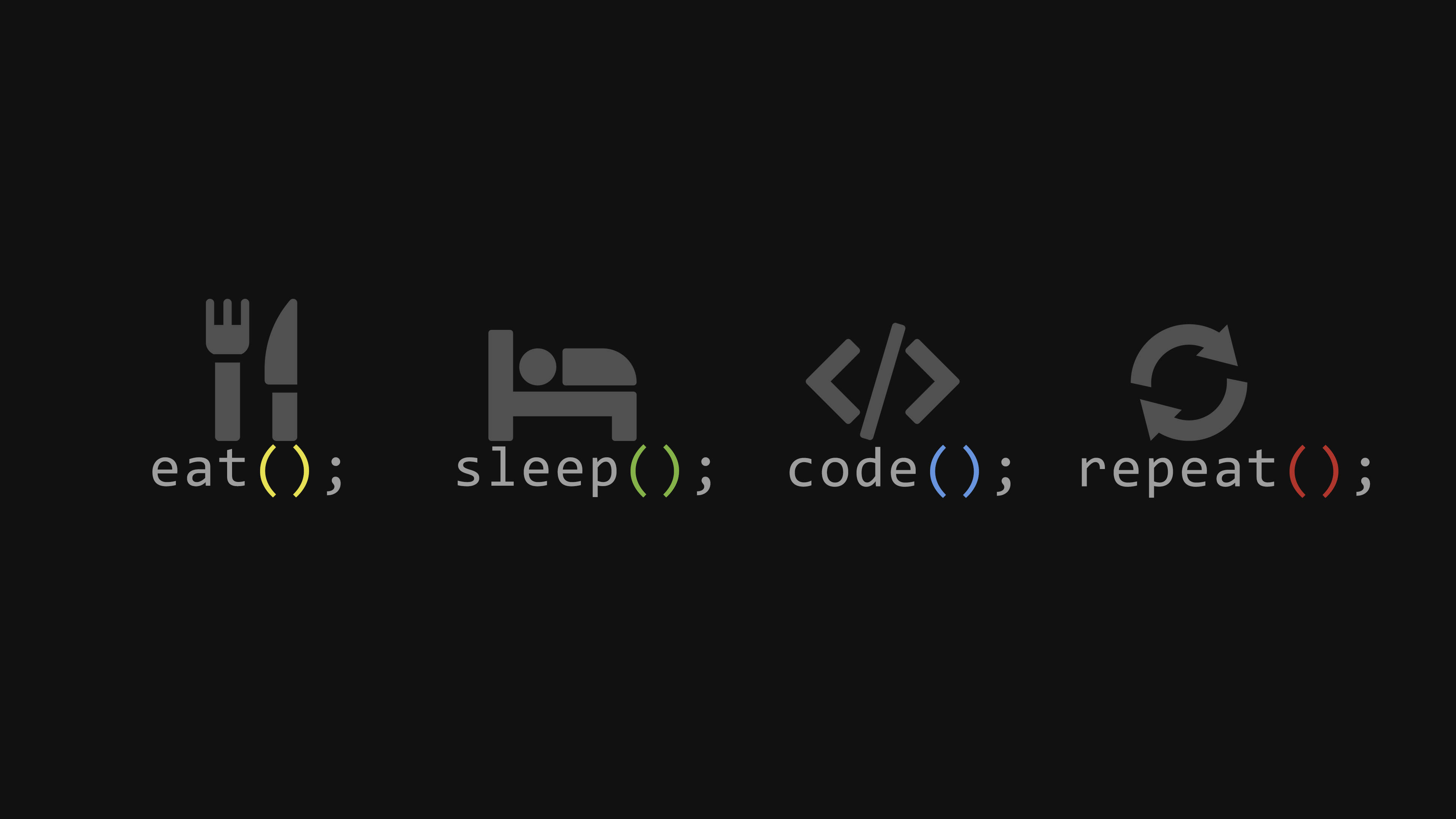 computer lock screen, coders, icons, 4K Desktop Wallpaper