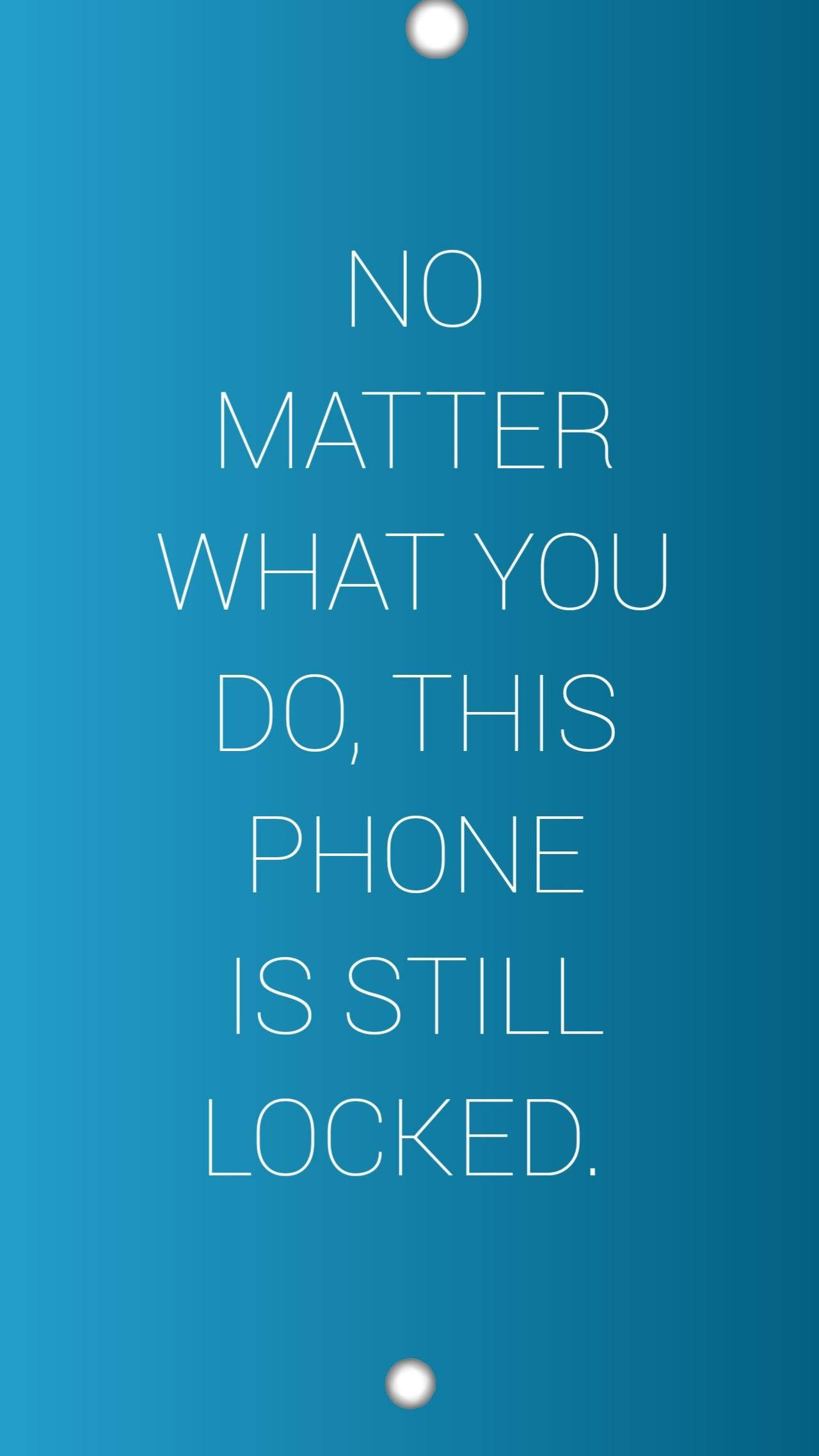 blue gradient background, white text, locked phone, Full HD Phone Wallpaper
