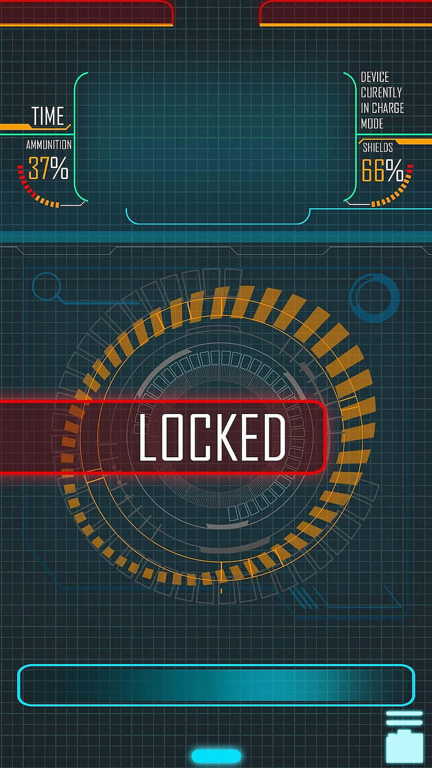 Tricky Lock Screen, futuristic sci-fi interface, LOCKED, HD Phone Wallpaper