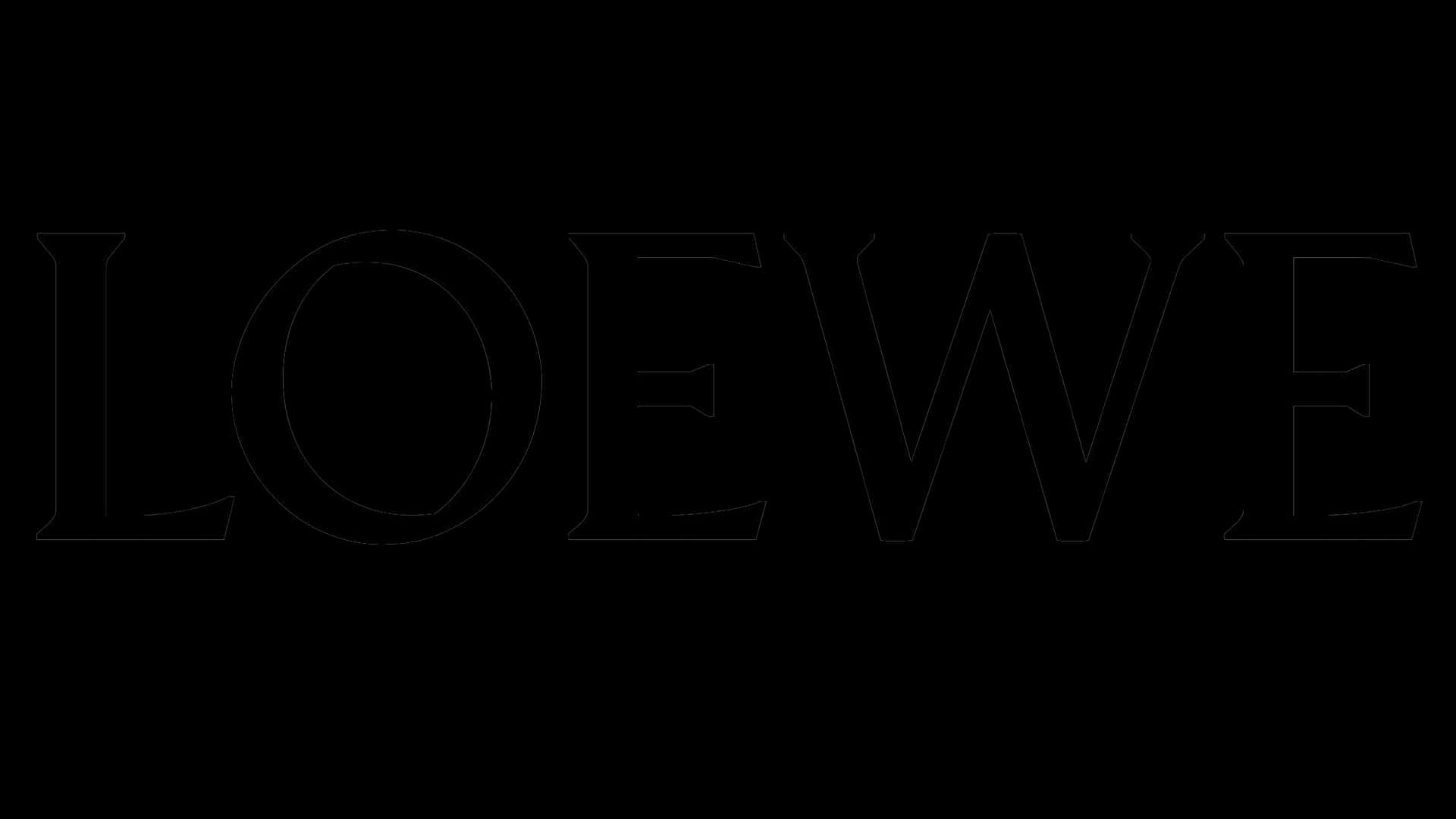 Loewe, text logo, white outline letters, Full HD Desktop Wallpaper