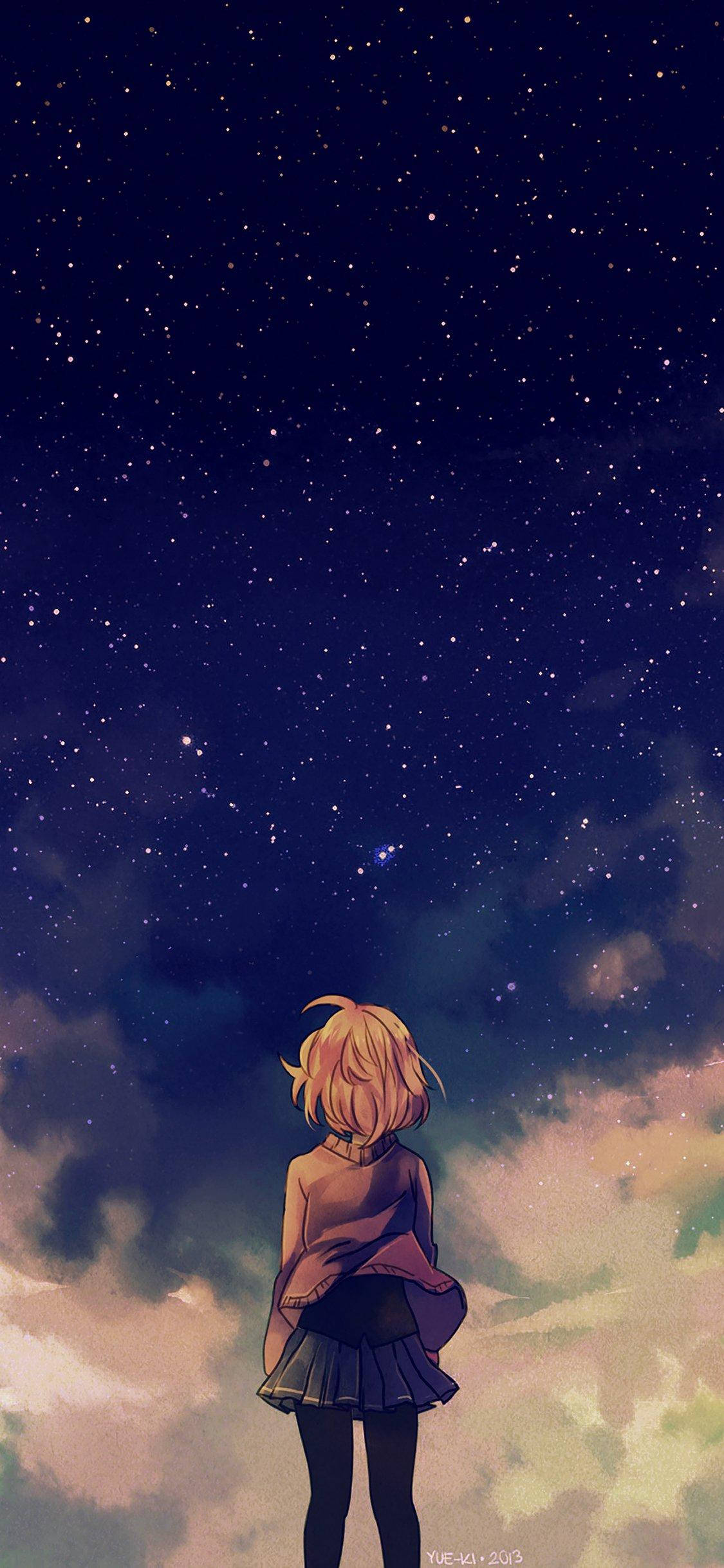 Lofi Girl, anime girl, blonde hair, Full HD Phone Wallpaper