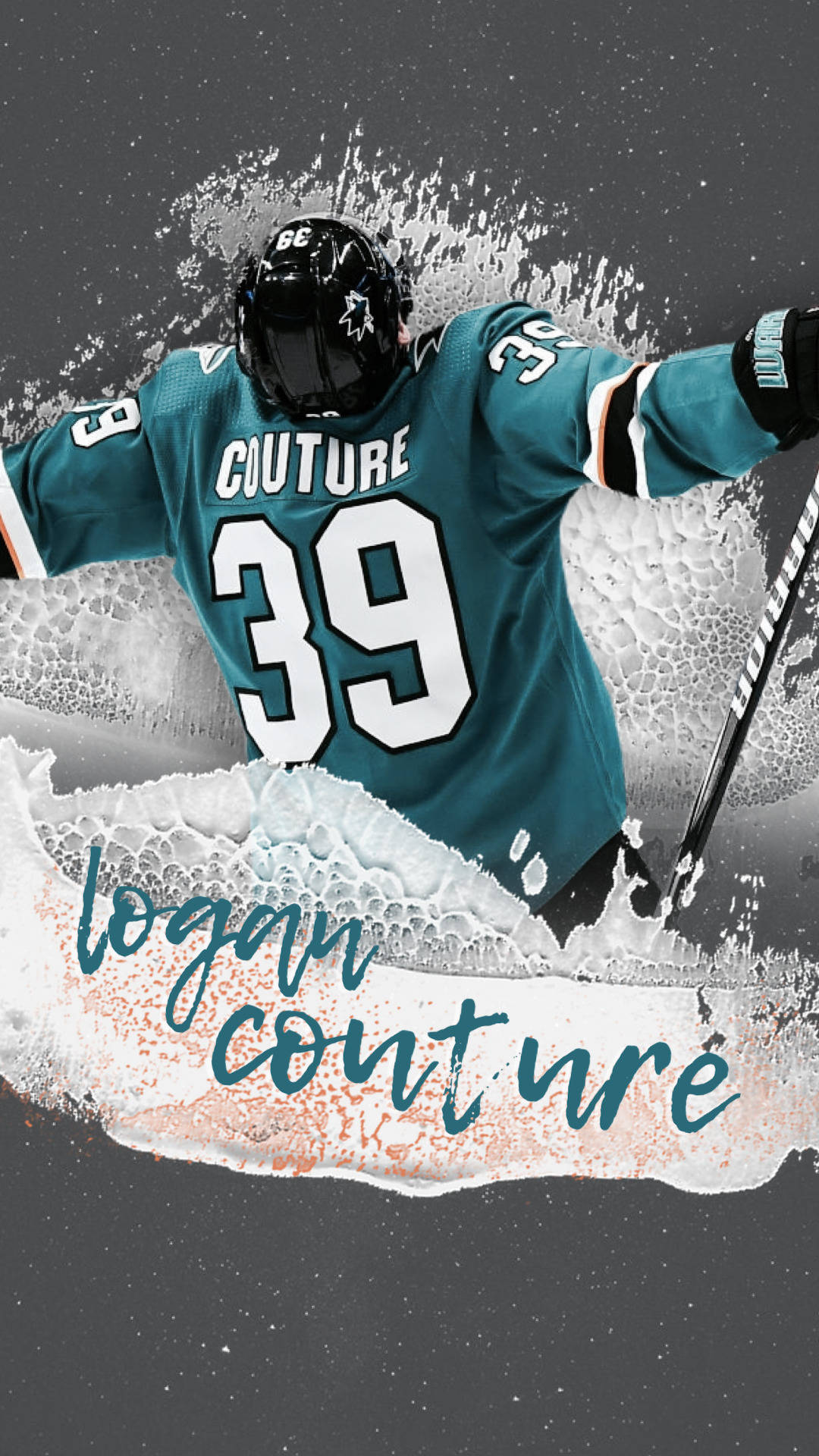 Logan Couture, teal jersey number 39, white foam, Full HD Phone Wallpaper